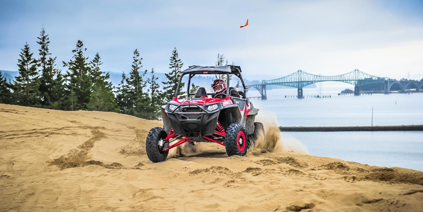 UTV driving on an ATV trail in Oregon