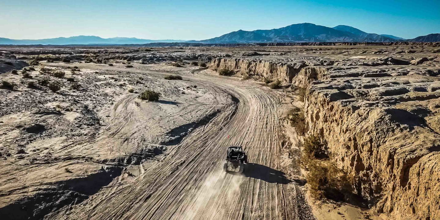 ATV driving through Palm Springs